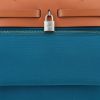 Hermès  Herbag handbag  in blue canvas  and natural Hunter cowhide - Detail D1 thumbnail