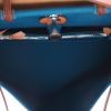 Hermès  Herbag handbag  in blue canvas  and natural Hunter cowhide - Detail D8 thumbnail