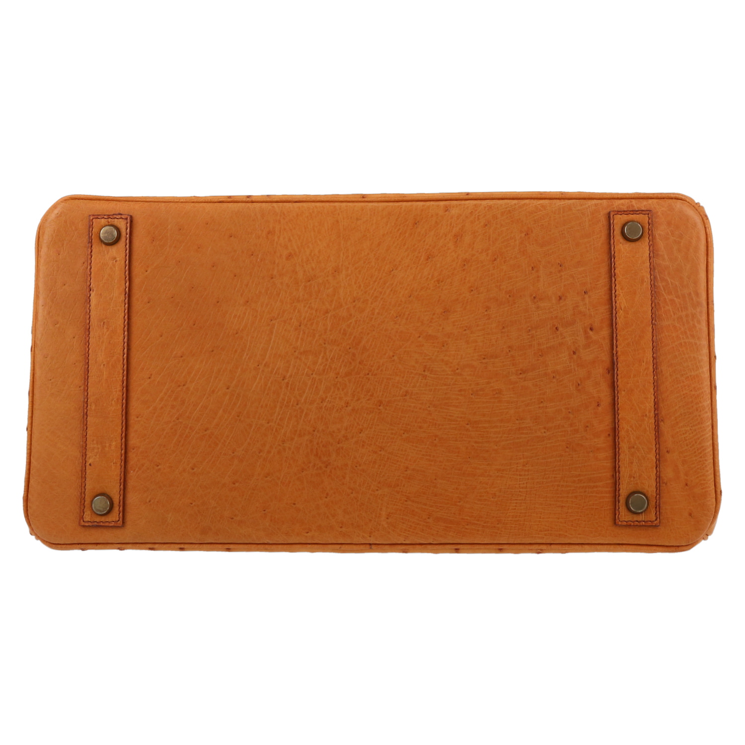 Sac à main Hermès  Birkin 40 cm en autruche gold - Detail D1