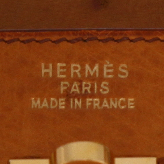 Borsa Hermès  Birkin 40 cm in struzzo gold - Detail D2