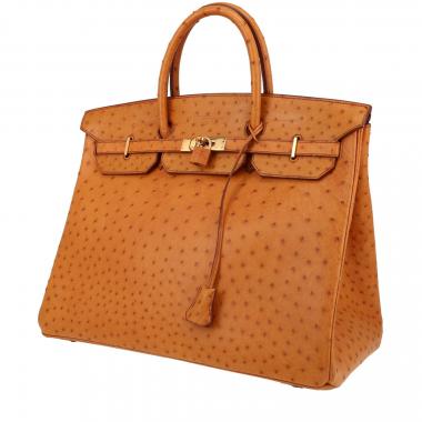 40cm Rare Cognac (Orange-Brown) Crocodile Hermes Birkin Handbag at 1stDibs