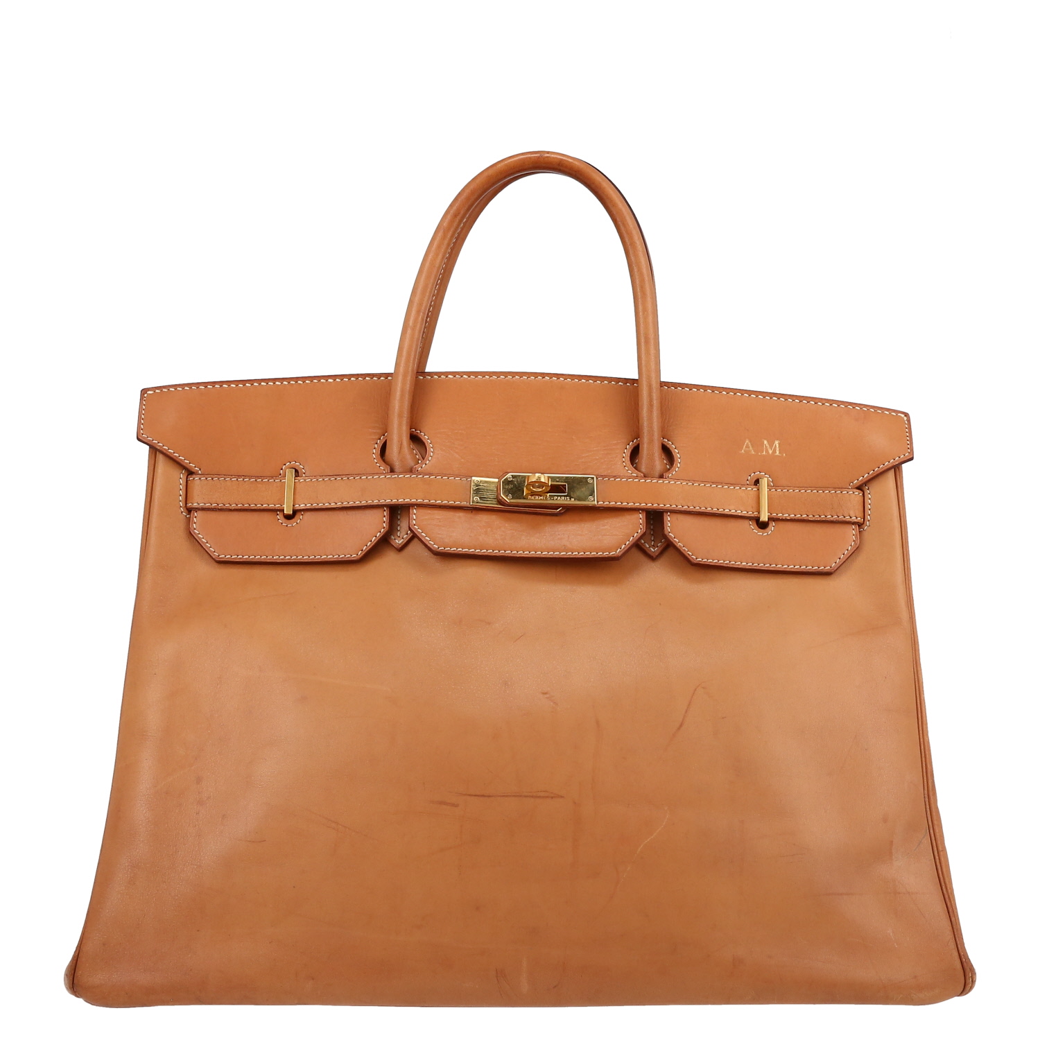 Sac à main Hermès  Birkin 40 cm en cuir naturel - Detail D2