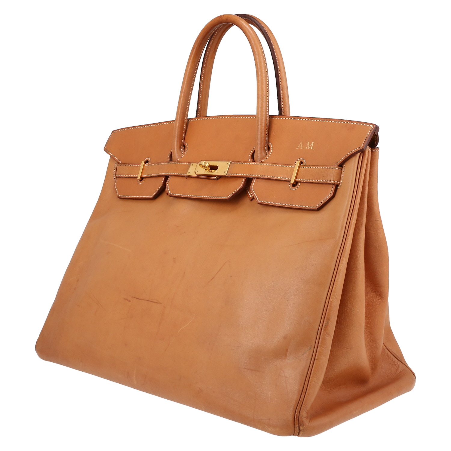 Sac à main Hermès  Birkin 40 cm en cuir naturel - Detail D3