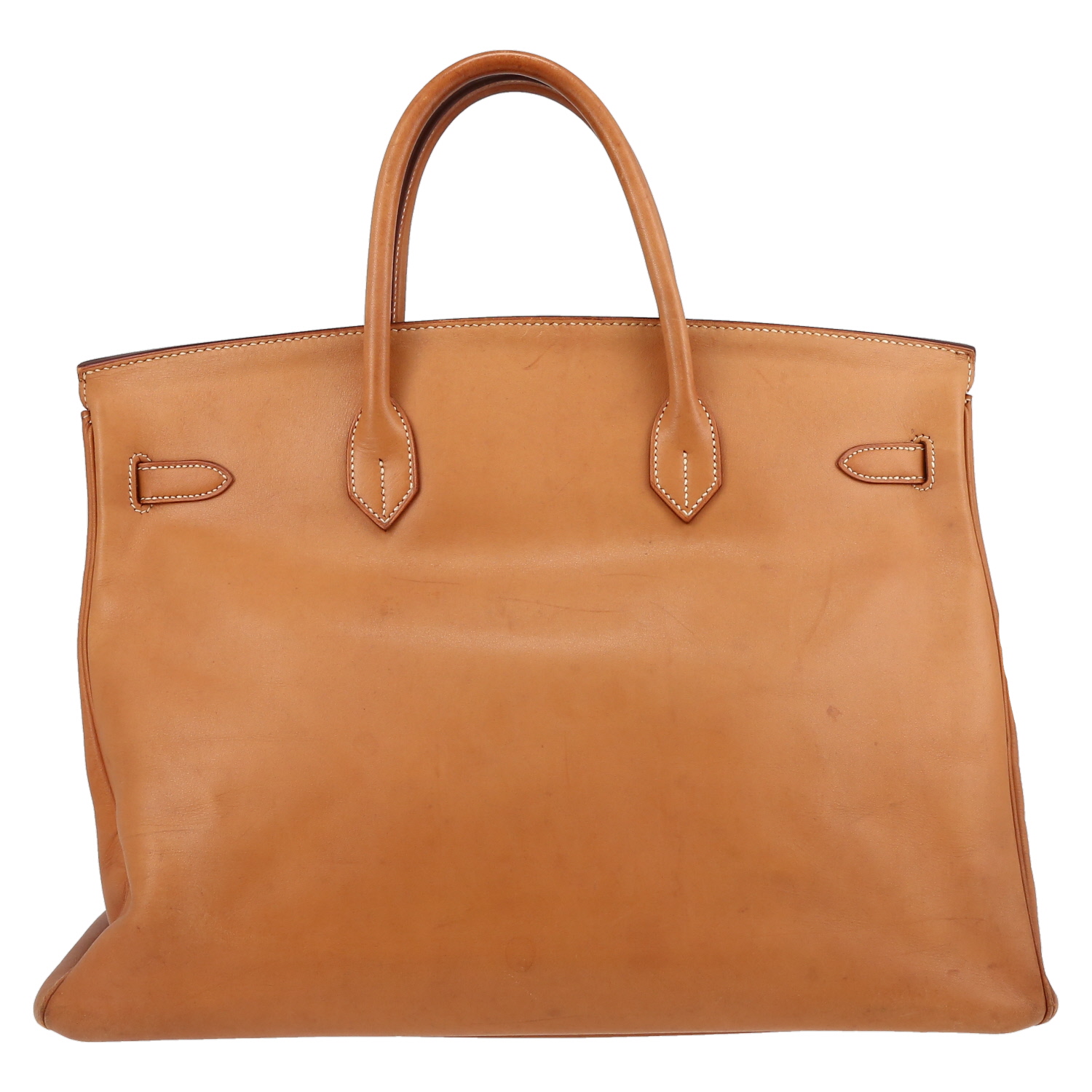 Bolso de mano Hermès  Birkin 40 cm en cuero natural - Detail D7