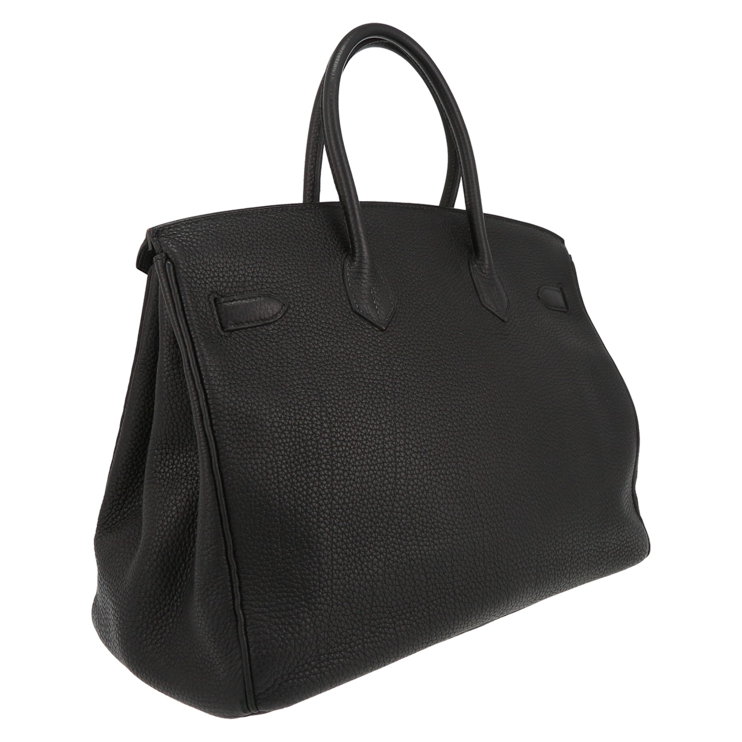 Sac à main Hermès  Birkin 35 cm en cuir taurillon clémence noir - Detail D6