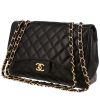 Chanel  Timeless Jumbo shoulder bag  in black quilted leather - 00pp thumbnail