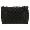 Chanel  Timeless Jumbo shoulder bag  in black quilted leather - Detail D7 thumbnail