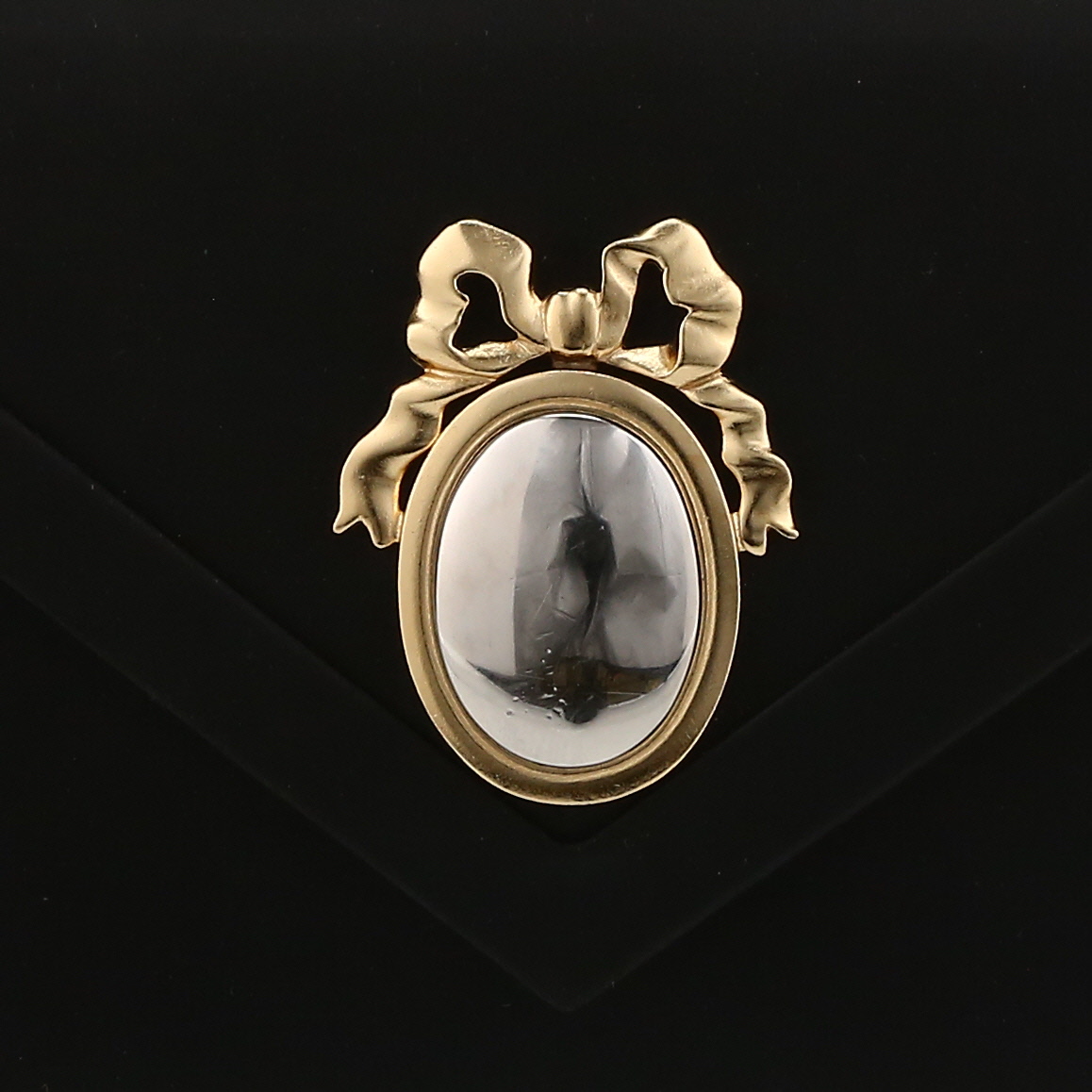 Dior  Vintage handbag/clutch  in black satin - Detail D1