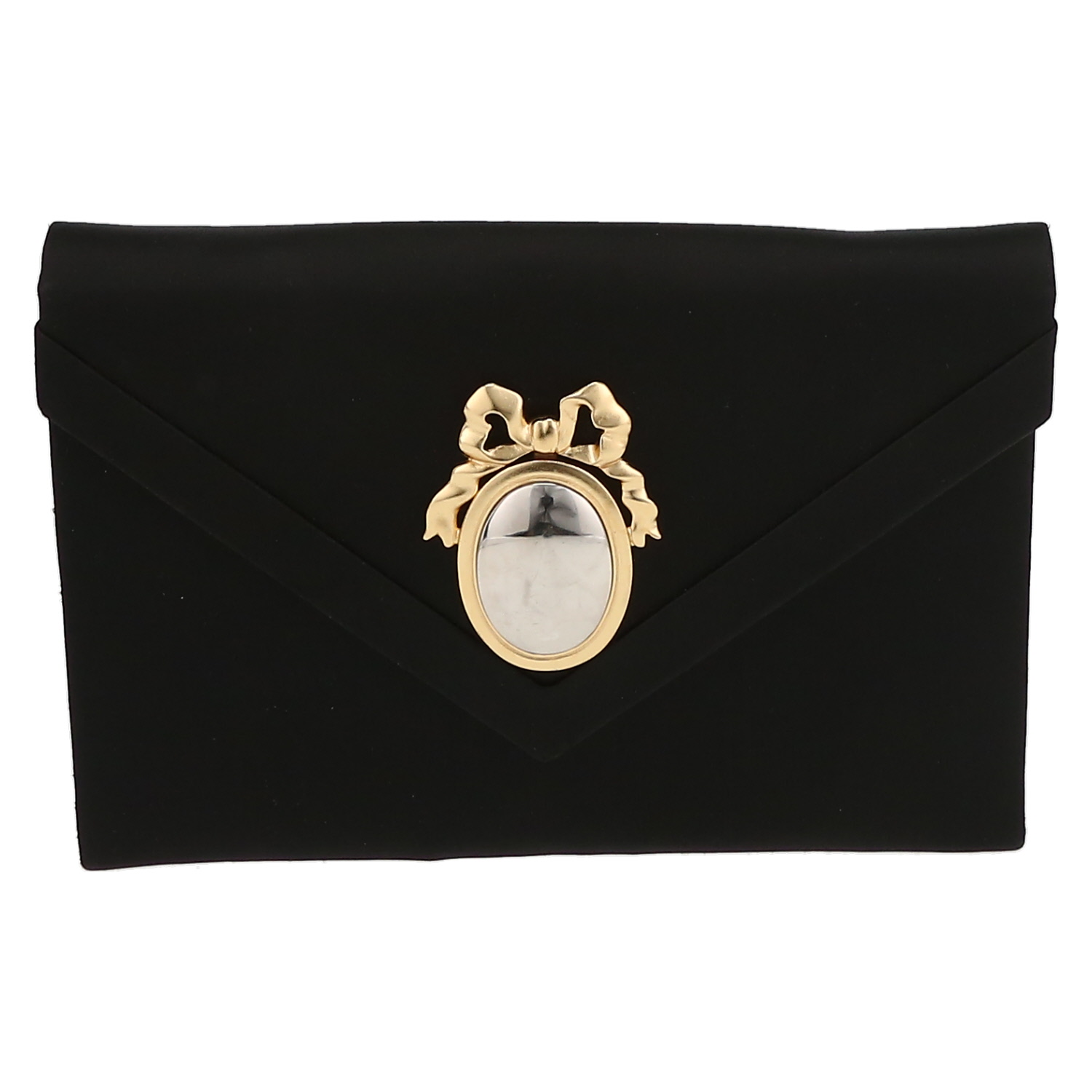 Dior  Vintage handbag/clutch  in black satin - Detail D2