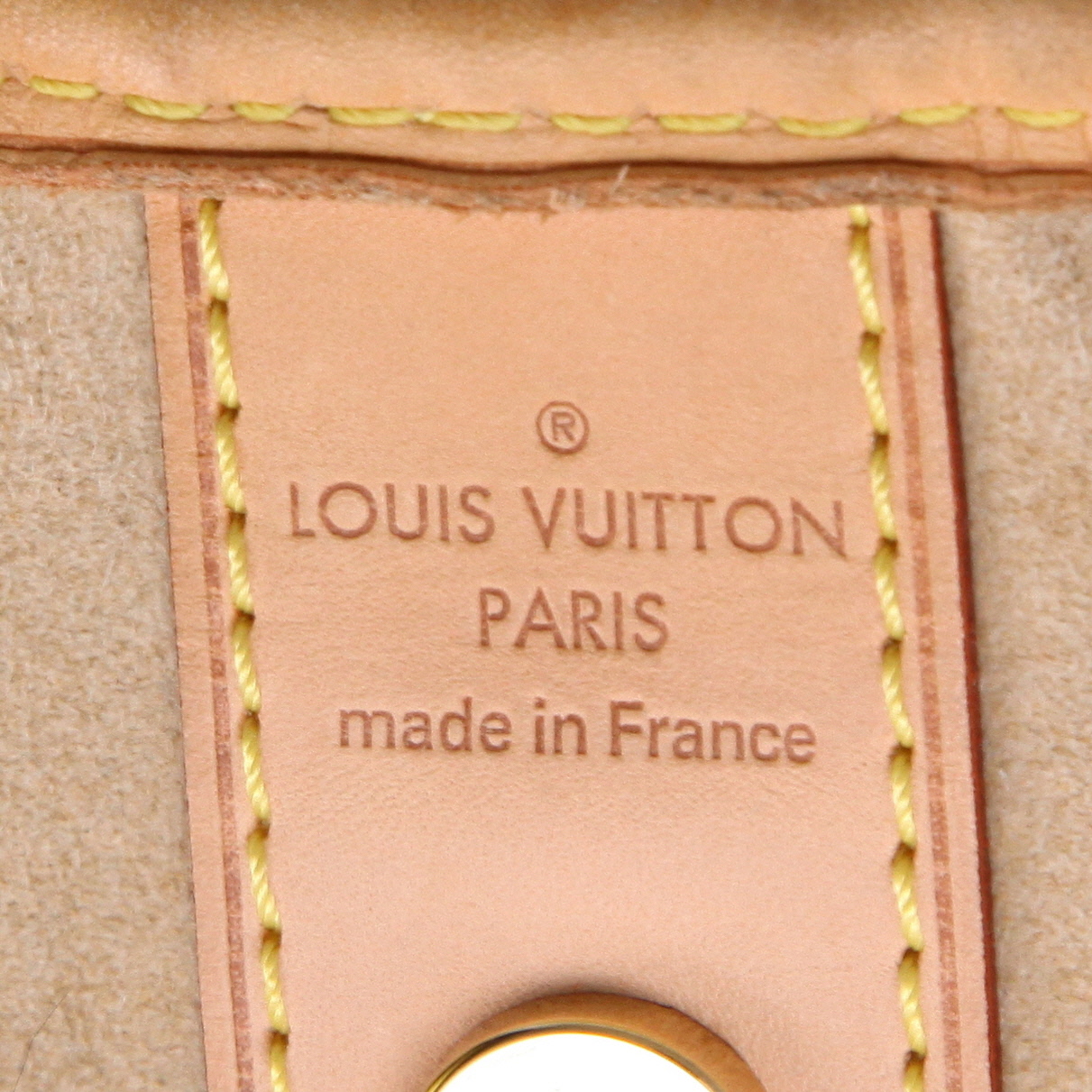 Louis Vuitton  Galliera handbag  in azur damier canvas  and natural leather - Detail D2