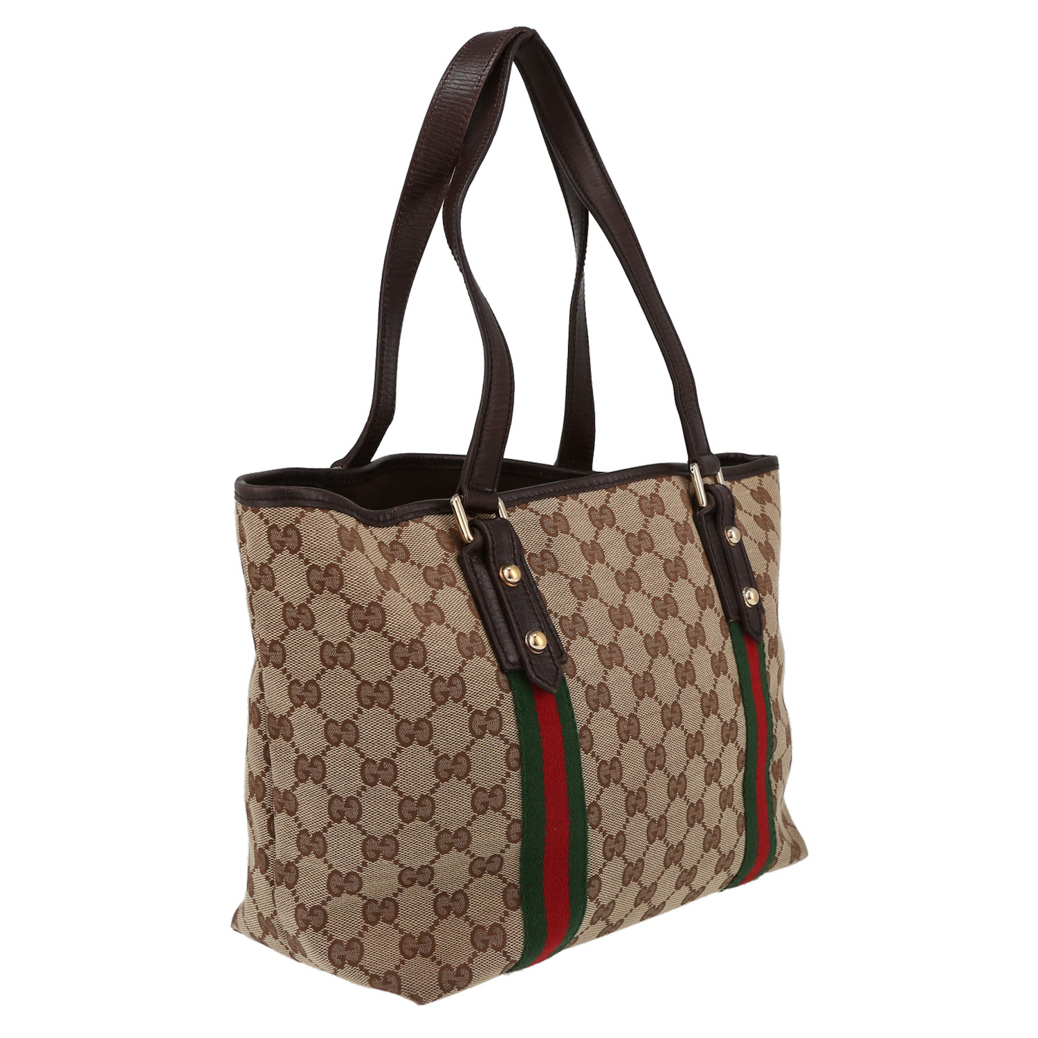 Bolso Cabás Gucci   en lona Monogram beige y cuero marrón - Detail D6