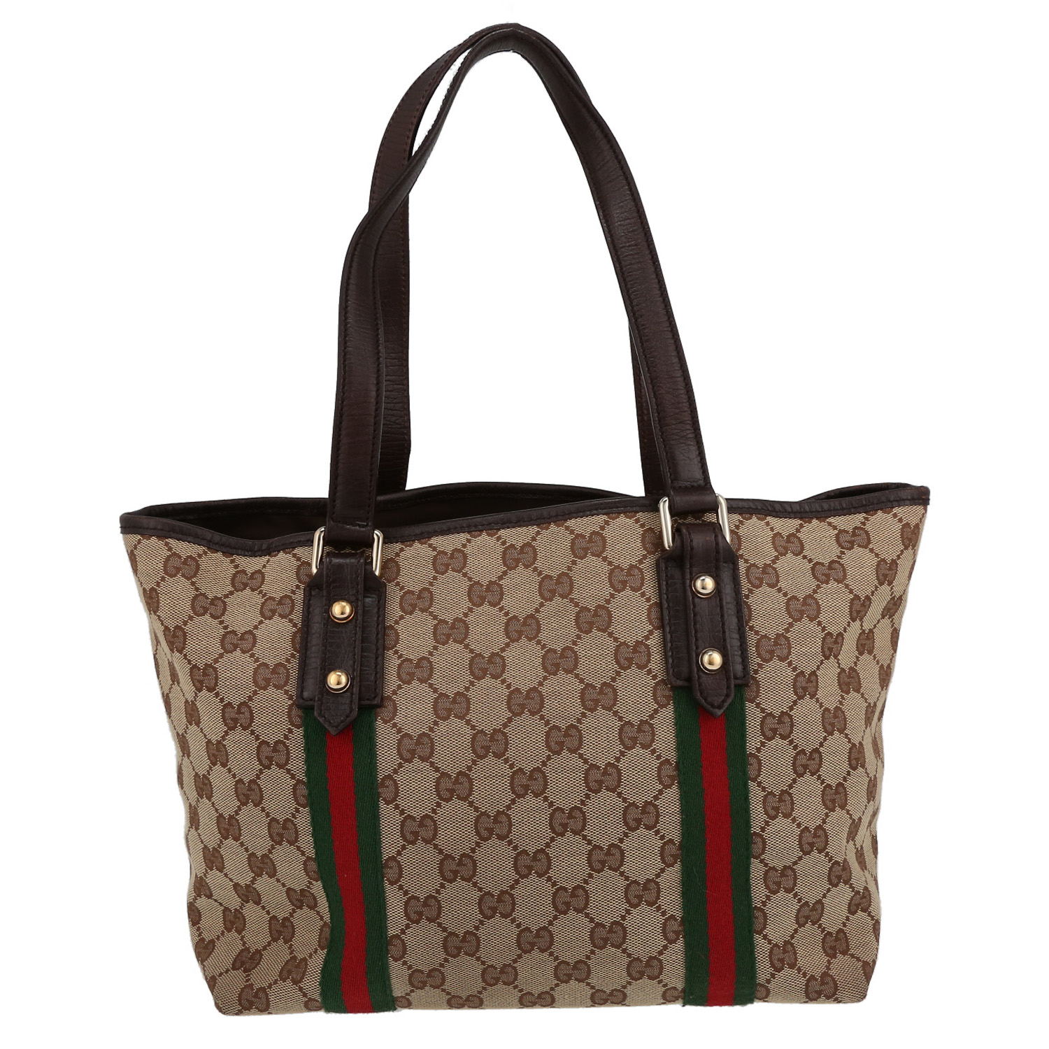 Bolso Cabás Gucci   en lona Monogram beige y cuero marrón - Detail D7