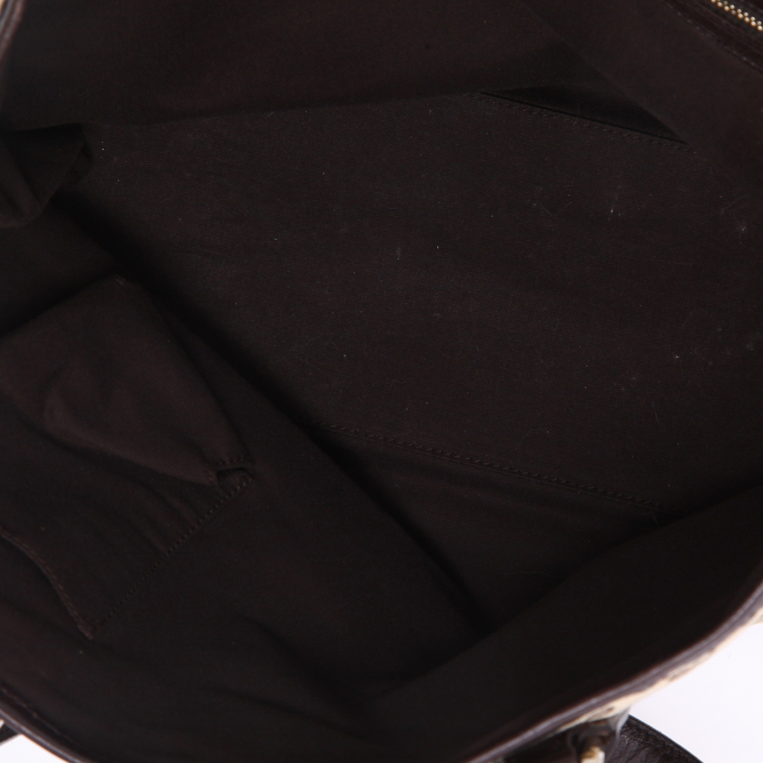 Bolso Cabás Gucci   en lona Monogram beige y cuero marrón - Detail D9