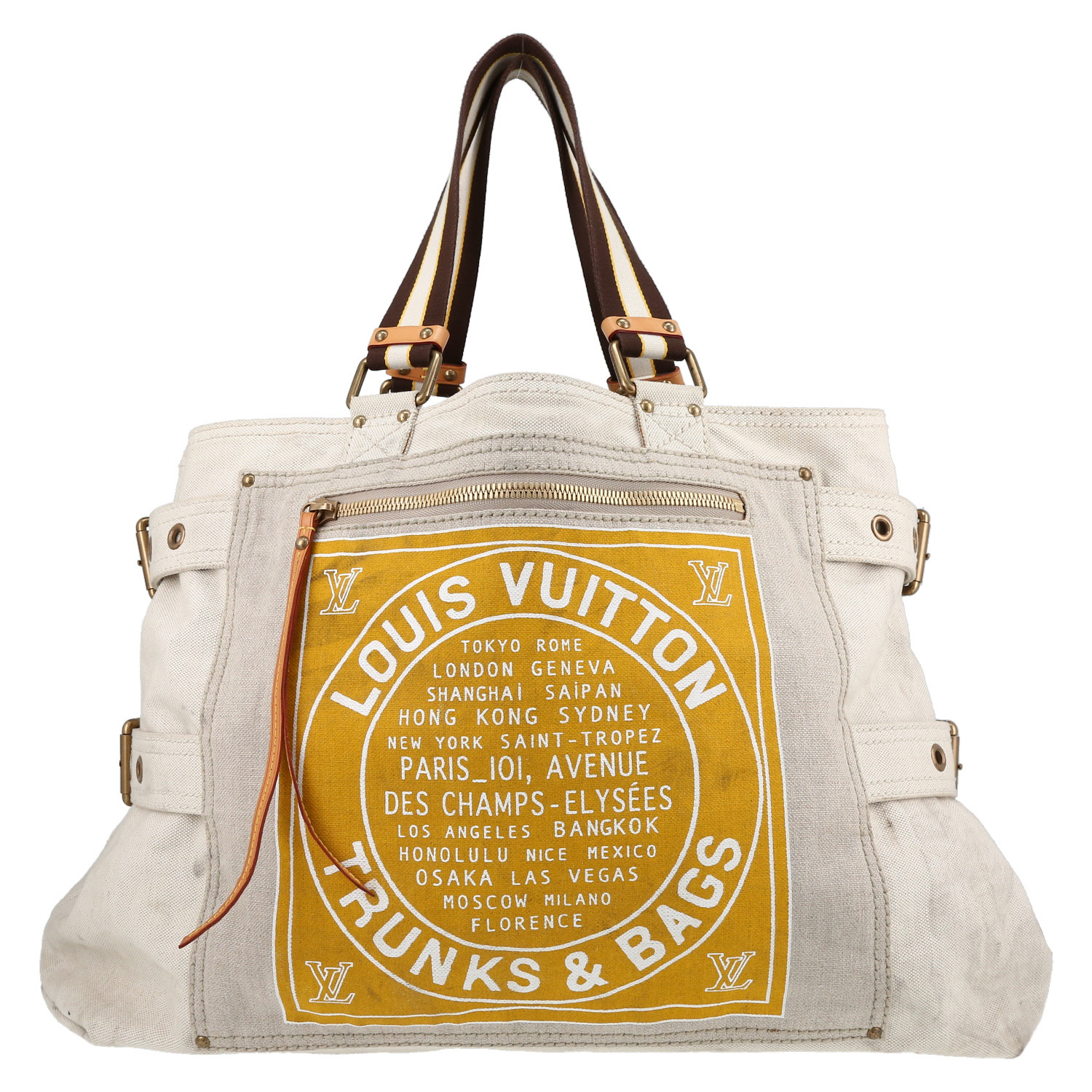 Bolso Cabás Louis Vuitton  Edition Limitée Trunks & bags en lona beige - Detail D2