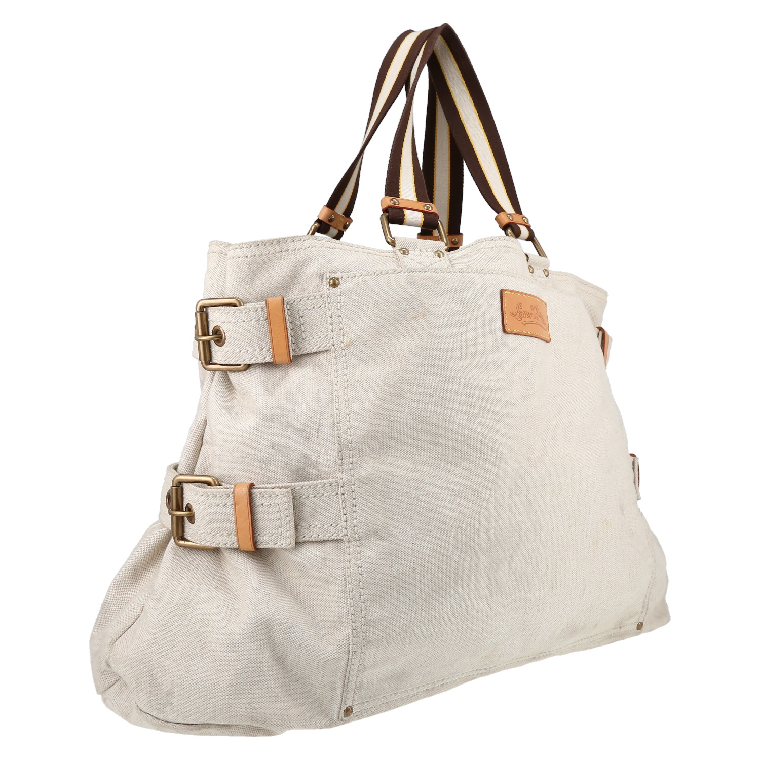 Sac cabas Louis Vuitton  Edition Limitée Trunks & bags en toile beige - Detail D6