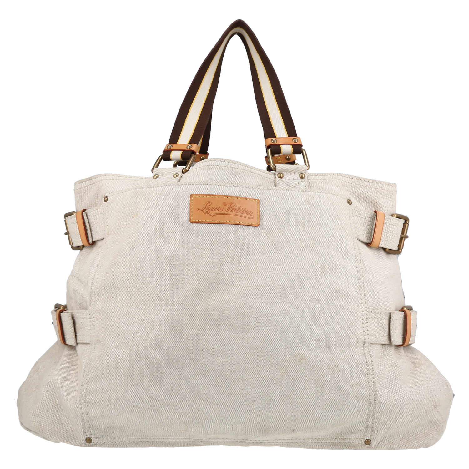 Louis Vuitton  Edition Limitée Trunks & bags shopping bag  in beige canvas - Detail D7
