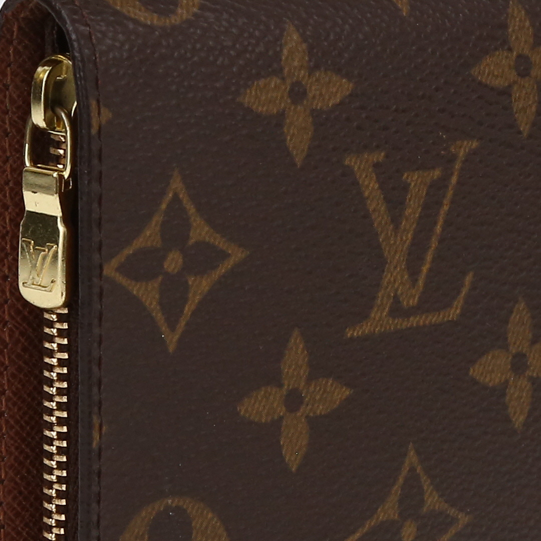 Billetera Louis Vuitton   en lona Monogram revestida marrón - Detail D1