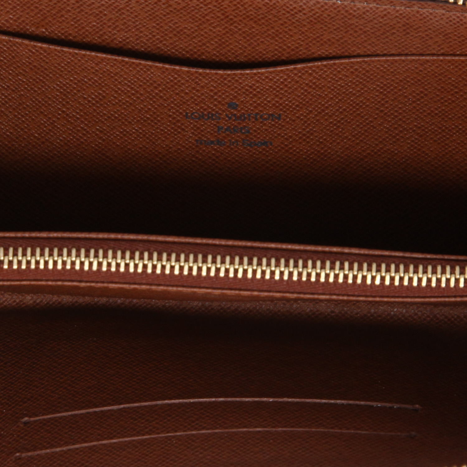 Portefeuille Louis Vuitton   en toile monogram enduite marron - Detail D8