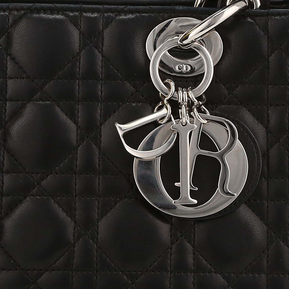 Borsa Dior  Lady Dior in pelle cannage nera - Detail D1