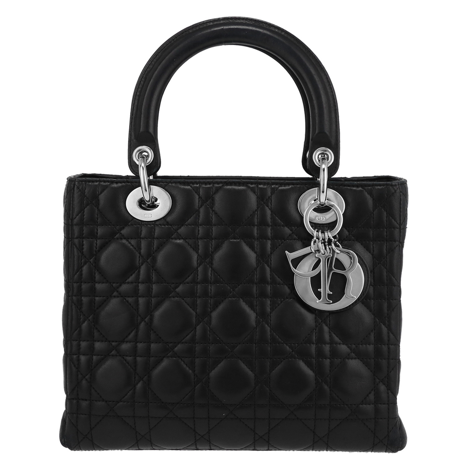 Borsa Dior  Lady Dior in pelle cannage nera - Detail D2