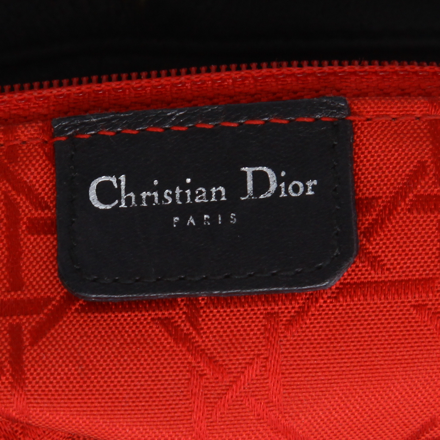 Dior  Lady Dior handbag  in black leather cannage - Detail D9