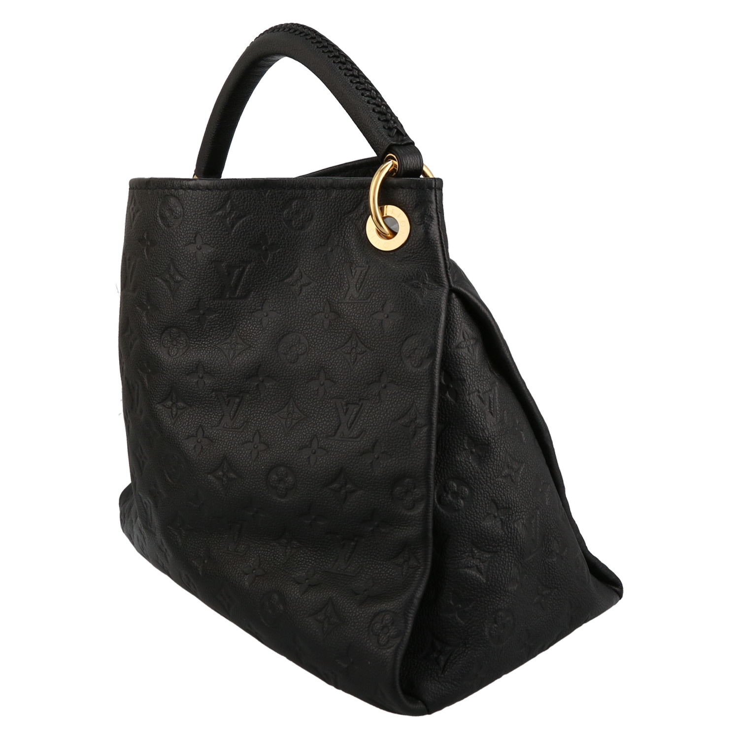 Sac à main Louis Vuitton  Artsy moyen modèle  en cuir monogram empreinte noir - Detail D5