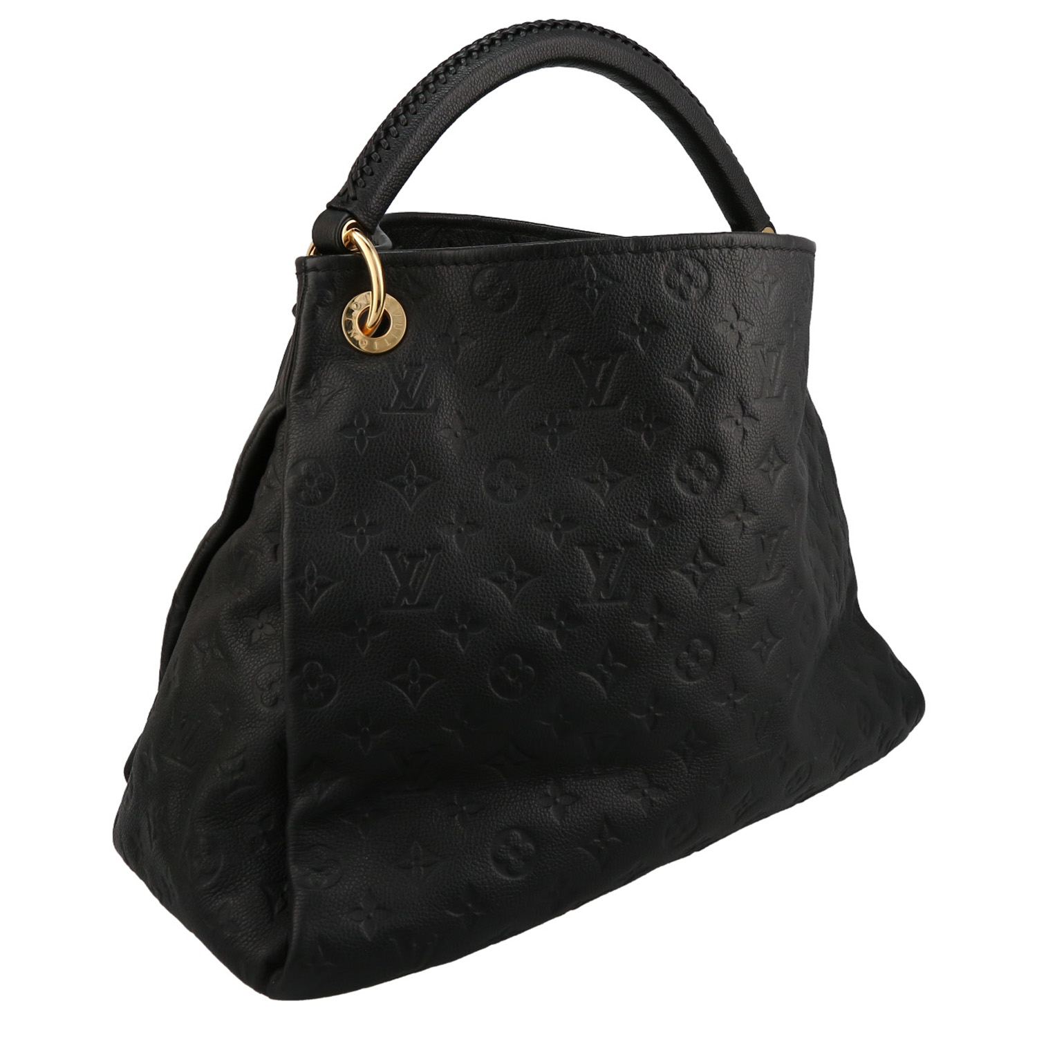 Louis Vuitton  Artsy medium model  handbag  in black empreinte monogram leather - Detail D6