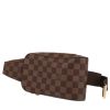 Pochette Louis Vuitton  Geronimos in tela a scacchi ebana e pelle marrone - 00pp thumbnail