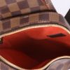 Bolsito de mano Louis Vuitton  Geronimos en lona a cuadros ébano y cuero marrón - Detail D8 thumbnail