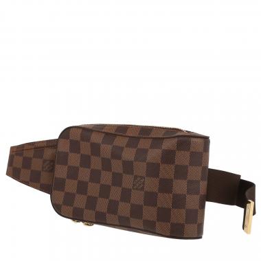 Portafogli Louis Vuitton Zippy in tela cerata con motivo a scacchi ebano
