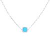 Dinh Van Impressions necklace in white gold and turquoise - 00pp thumbnail