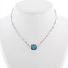 Dinh Van Impressions necklace in white gold and turquoise - 360 thumbnail
