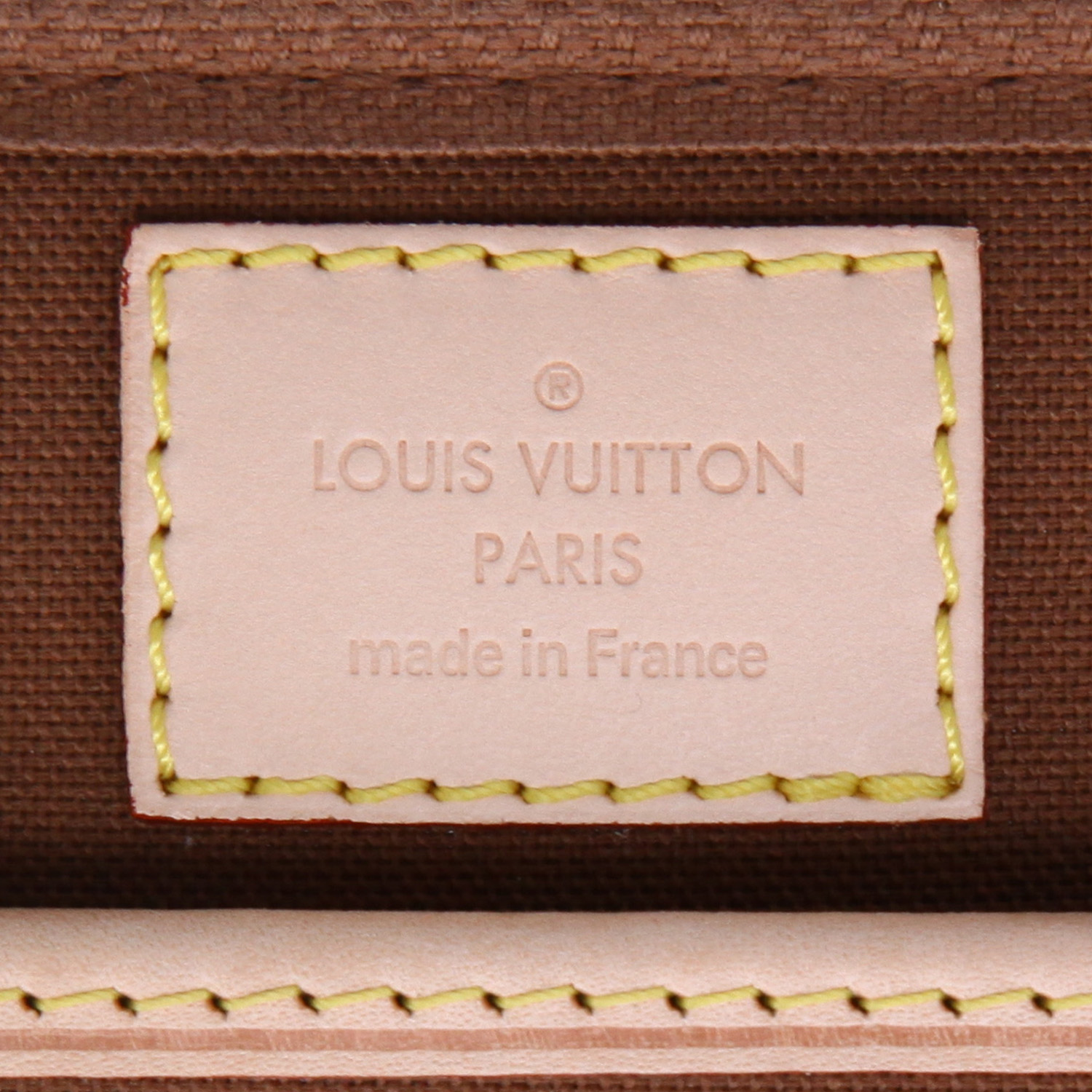 Louis Vuitton  Porte documents Voyage briefcase  in brown monogram canvas  and natural leather - Detail D9