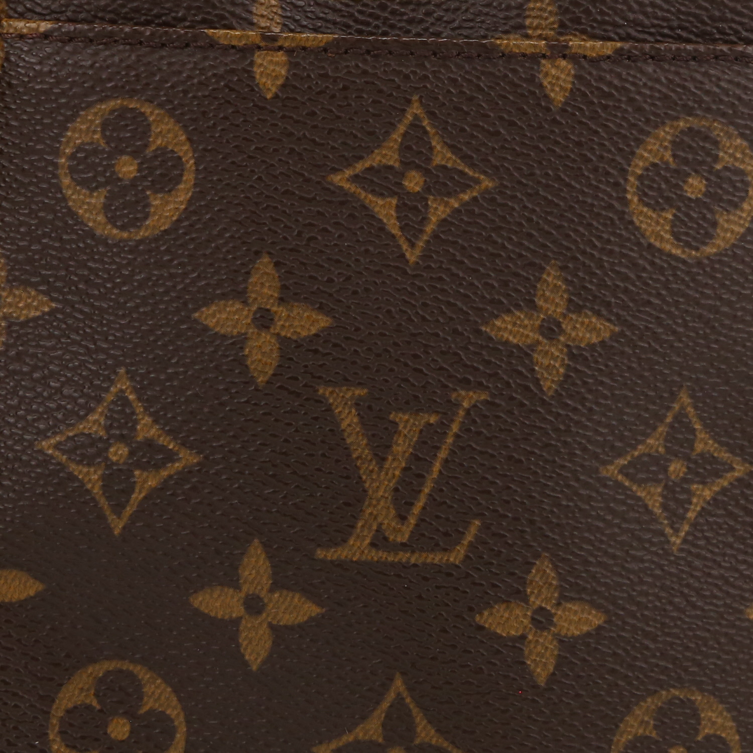 Louis Vuitton  Gange shoulder bag  in brown monogram canvas  and natural leather - Detail D1