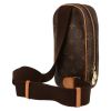 Louis Vuitton  Gange shoulder bag  in brown monogram canvas  and natural leather - Detail D5 thumbnail