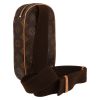Louis Vuitton  Gange shoulder bag  in brown monogram canvas  and natural leather - Detail D6 thumbnail