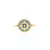 Bague Dior Rose des vents en or jaune, turquoise et diamant - 360 thumbnail