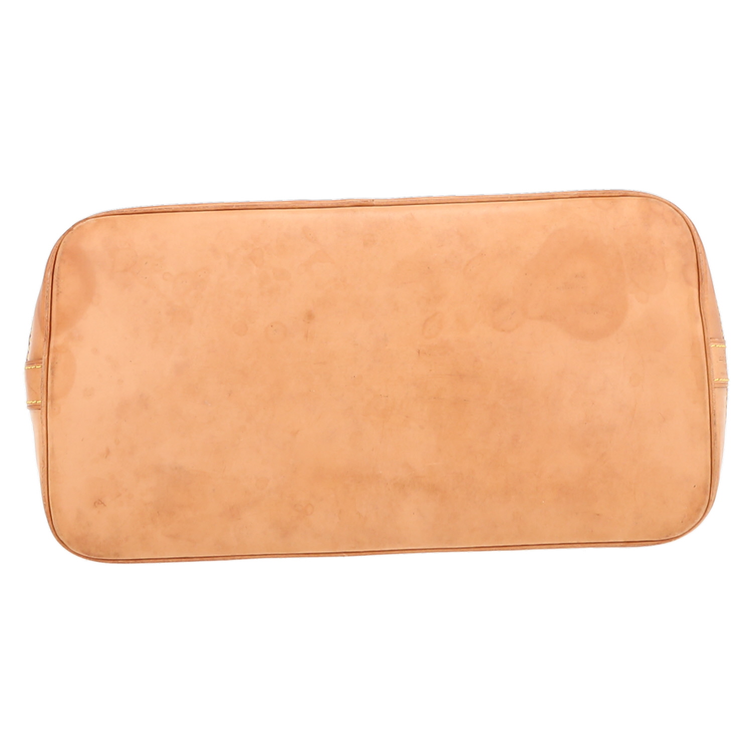 Bolso de mano Louis Vuitton  Alma en lona Monogram marrón y cuero natural - Detail D4