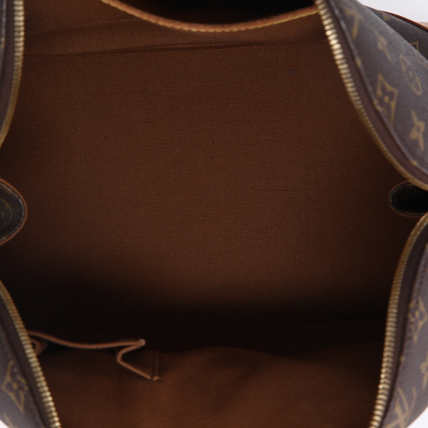 Borsa Louis Vuitton  Alma in tela monogram marrone e pelle naturale - Detail D8