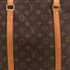Shopping bag Louis Vuitton  Babylone in tela monogram marrone e pelle naturale - Detail D1 thumbnail
