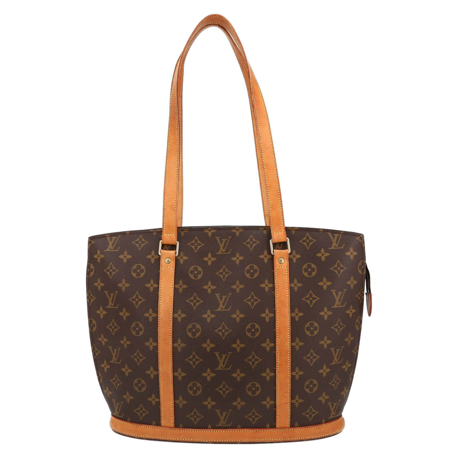 Bolso Cabás Louis Vuitton  Babylone en lona Monogram marrón y cuero natural - Detail D2