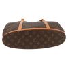 Shopping bag Louis Vuitton  Babylone in tela monogram marrone e pelle naturale - Detail D4 thumbnail
