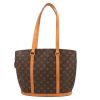 Shopping bag Louis Vuitton  Babylone in tela monogram marrone e pelle naturale - Detail D7 thumbnail