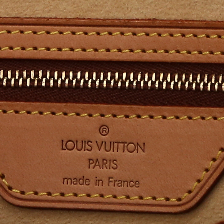 Shopping bag Louis Vuitton  Babylone in tela monogram marrone e pelle naturale - Detail D9