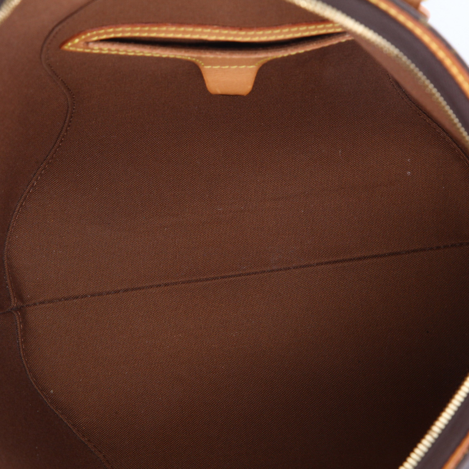 Bolso de mano Louis Vuitton  Ellipse modelo grande  en lona Monogram marrón y cuero natural - Detail D8