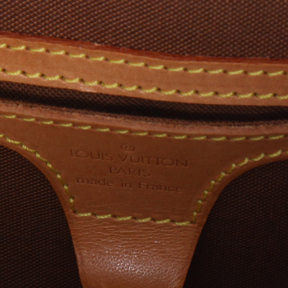 Louis Vuitton  Ellipse large model  handbag  in brown monogram canvas  and natural leather - Detail D9