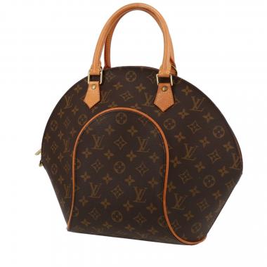 Borsa Louis Vuitton  Ellipse modello grande  in tela monogram marrone e pelle naturale