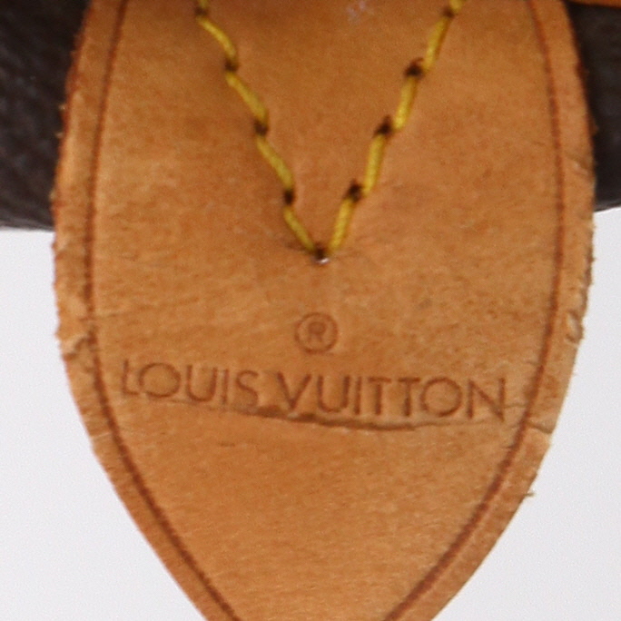 Borsa da viaggio Louis Vuitton  Keepall 60 in tela monogram marrone e pelle naturale - Detail D1