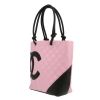 Chanel  Cambon handbag  in pink and black quilted leather - Detail D3 thumbnail