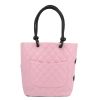 Chanel  Cambon handbag  in pink and black quilted leather - Detail D7 thumbnail